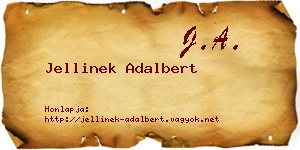 Jellinek Adalbert névjegykártya